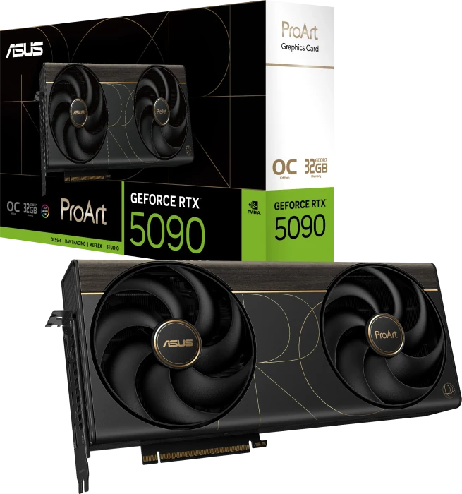 ASUS ProArt GeForce RTX 5090 OC Edition, PROART-RTX5090-O32G, 32GB GDDR7, HDMI, USB-C, 2x DP