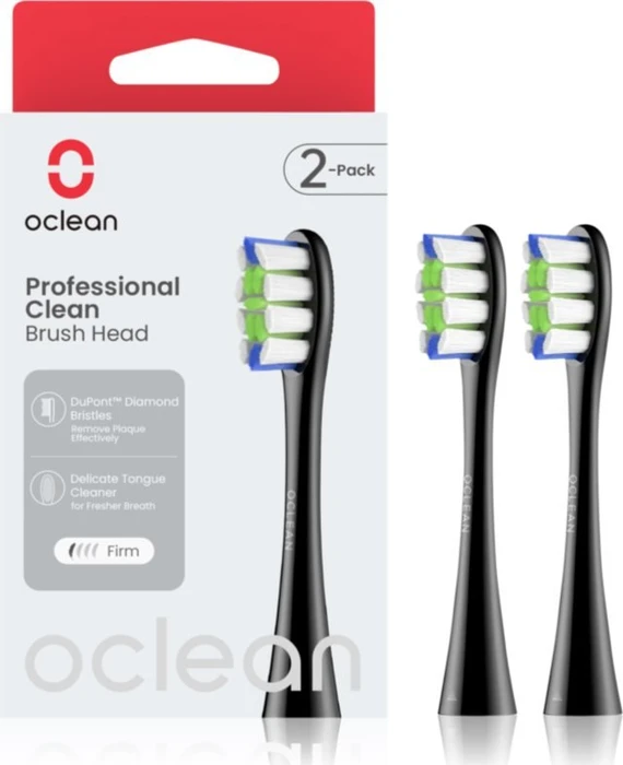Oclean Professional Clean Ersatzbürste schwarz, 2 Stück
