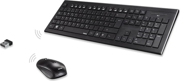 Hama Cortino Set Funk Tastatur und Maus, USB, DE