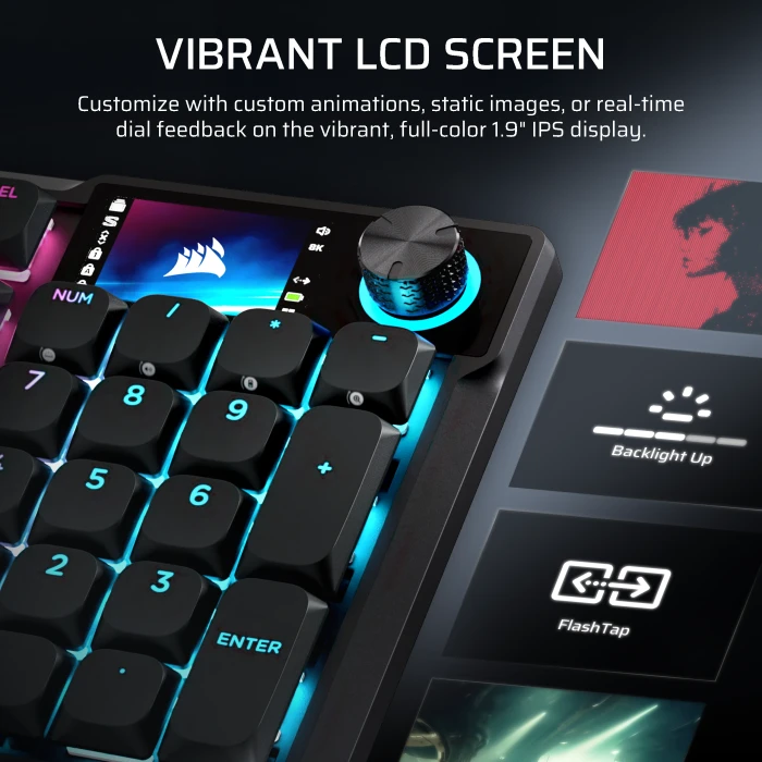 Corsair Vanguard Air 99 Wireless, schwarz, LEDs RGB, Corsair OPX Low-Profile, USB/Bluetooth, US
