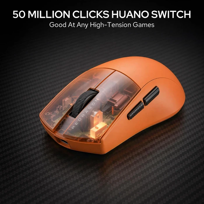Redragon M916 K1NG Ultra 8K Wireless Gaming Mouse orange, USB/Bluetooth