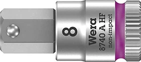 Wera 8740 A HF Zyklop Innensechskant Steckschlüssel 1/4", 8x28mm