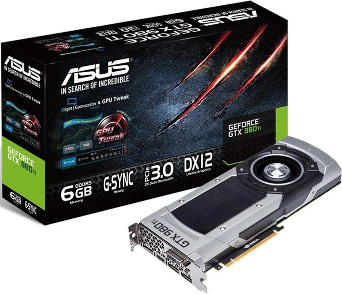 ASUS GeForce GTX 980 Ti, GTX980TI-6GD5, 6GB GDDR5, DVI, HDMI, 3x DP