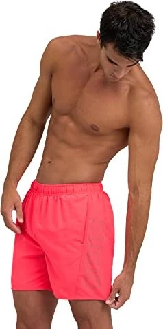 Arena Fundamentals Logo R Badeshorts fluo red/dark olive (Herren)