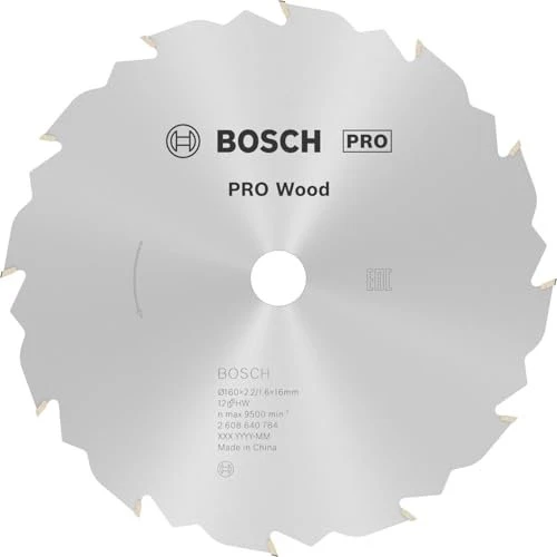 Bosch Professional Speedline Wood Kreissägeblatt 12Z, 160x2.2x16mm, 1 Stück