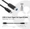 Club 3D USB 3.1 Adapterkabel, USB-B 3.1 Stecker auf USB-C 3.1 Stecker, 1m Vorschaubild