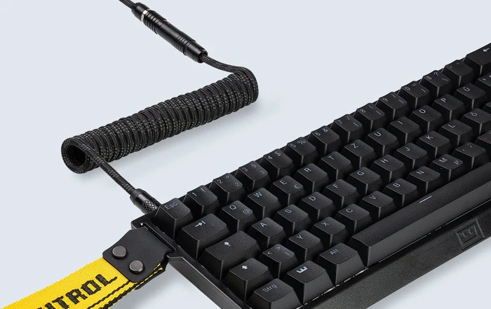 Wooting Premium Cable Set, USB-C/USB-A, Tastaturkabel (Spiral-Textilkabel), Stealth