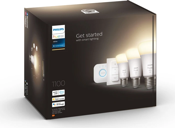 Philips Hue White 1100 E27 9.5W Starter-Kit