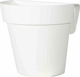 euro3plast Up Geländertopf halbrund 25cm weiß