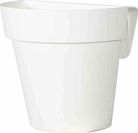 euro3plast Up Geländertopf halbrund 25cm weiß