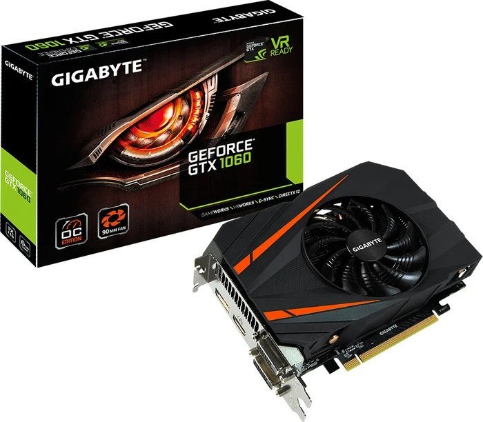 GIGABYTE GeForce GTX 1060 Mini ITX OC 6G, 6GB GDDR5, 2x DVI, HDMI, DP