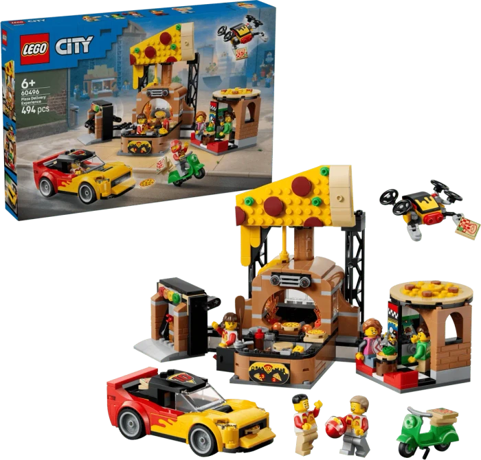 LEGO City 60496 Pizza-Liefererlebnis mit Fahrzeugen