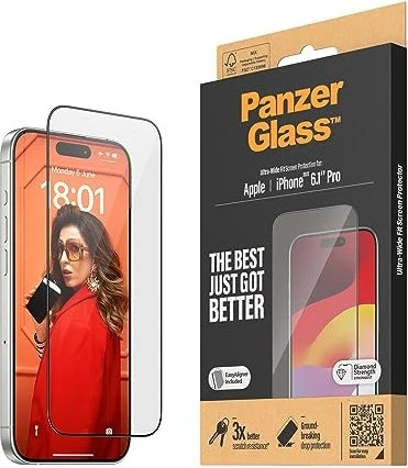 PanzerGlass Ultra-Wide Fit with EasyAligner für Apple iPhone 15 Pro