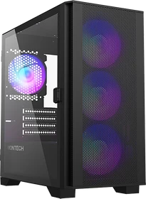 Montech Air 100 ARGB, schwarz, Glasfenster
