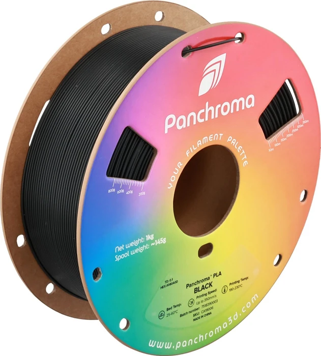 Polymaker Panchroma PLA, schwarz, Spule, 1.75mm, 1.00kg