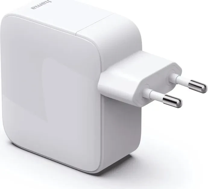 Hama Schnellladegerät GaN ausziehbares Ladekabel PD 65W weiß