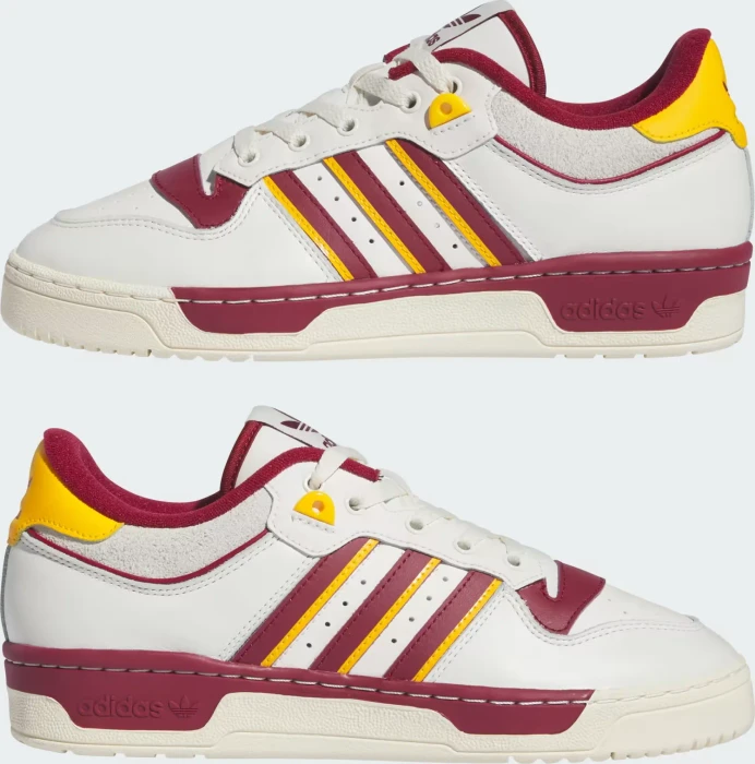 adidas Rivalry Low 86 cloud white/team coll burgundy 2/crew yellow