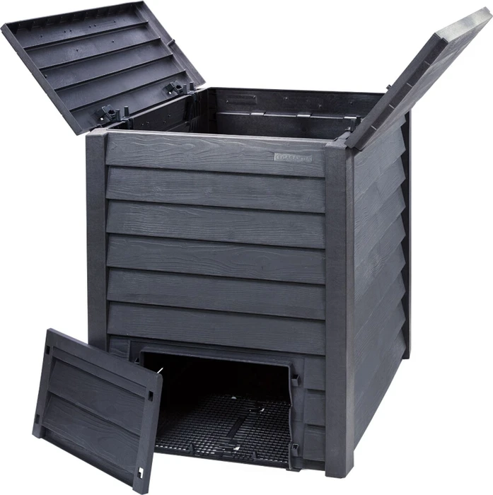 Garantia Thermo-Wood Komposter 600l anthrazit inkl. Bodengitter (626051)