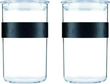 Bodum Presso Aufbewahrungsbehälter 1l schwarz, 2 Stück