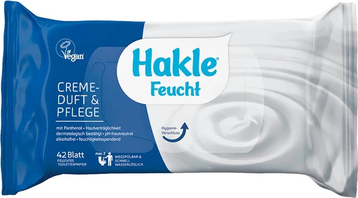 Hakle Cremeduft & Pflege feuchte Toilettentücher, 42 Stück
