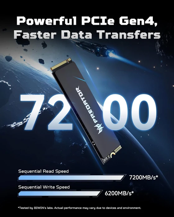 Acer Predator GM6 SSD 2TB, M.2 2280 / M-Key / PCIe 4.0 x4