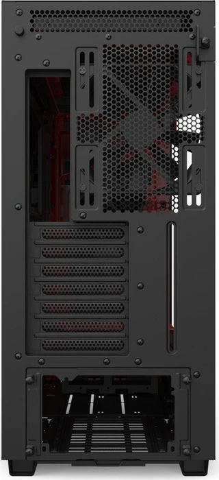 NZXT H710, schwarz/rot, Glasfenster
