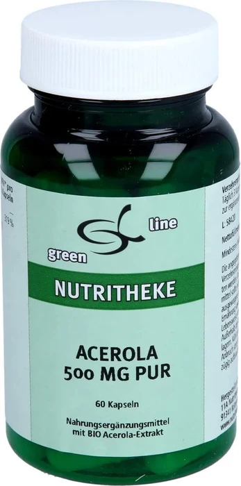 11A Nutritheke Acerola 500mg Pur Kapseln, 60 Stück