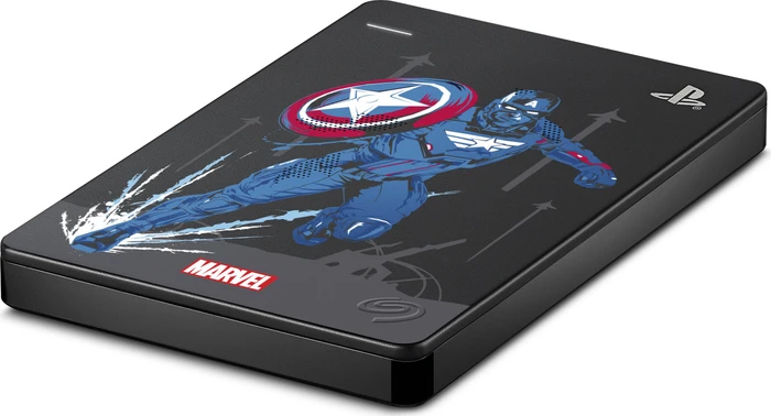 Seagate Game Drive for PlayStation - Marvel Avengers Limited Edition, 2TB, Captain America, USB 3.0 Micro-B