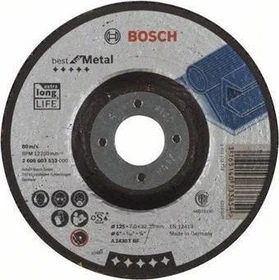 Bosch Professional A2430TBF Best for Metal Schleifscheibe, 125x7x22.23mm, 1 Stück