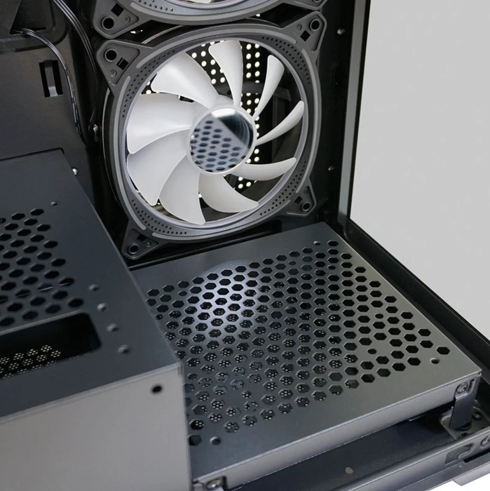 LC-Power Gaming 715B Seamless_X, schwarz, Glasfenster