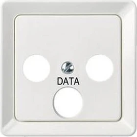 Schneider Electric ELSO Zentralplatte Antennensteckdose 3-Loch, reinweiß