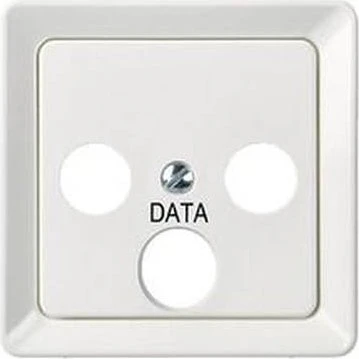 Schneider Electric ELSO Zentralplatte Antennensteckdose 3-Loch, reinweiß