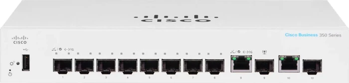 Cisco Business 350 Rackmount Gigabit Managed Switch, 8x SFP, 2x RJ-45/SFP