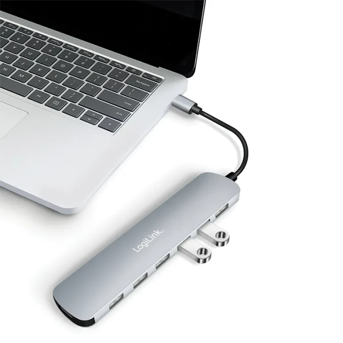 LogiLink USB-Hub, 7x USB-A 3.0, USB-C 3.0 [Stecker]