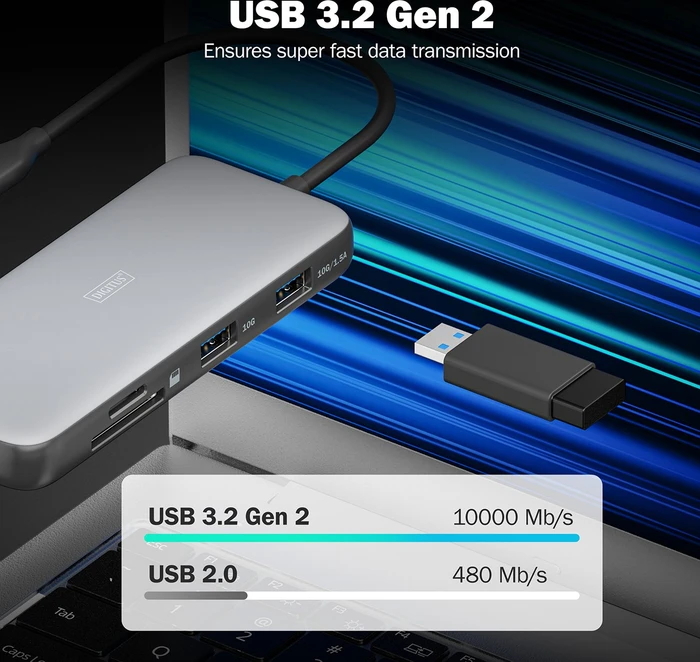 Digitus USB-C Travel Docking Station 7-Port , USB-C 3.1 [Stecker]