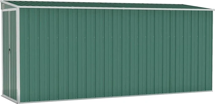 vidaXL Metall Anbau-Gerätehaus 118x382cm grün