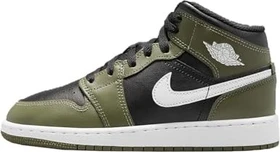Nike Air Jordan 1 Mid black/medium olive/white (Junior)