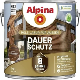 Alpina Farben Dauer-Schutz Holz-Lasur außen palisander, 4l
