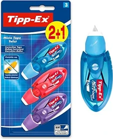 BIC Tipp-Ex Microtape Twist 5mmx0m Korrekturroller, Blister, 3er-Pack