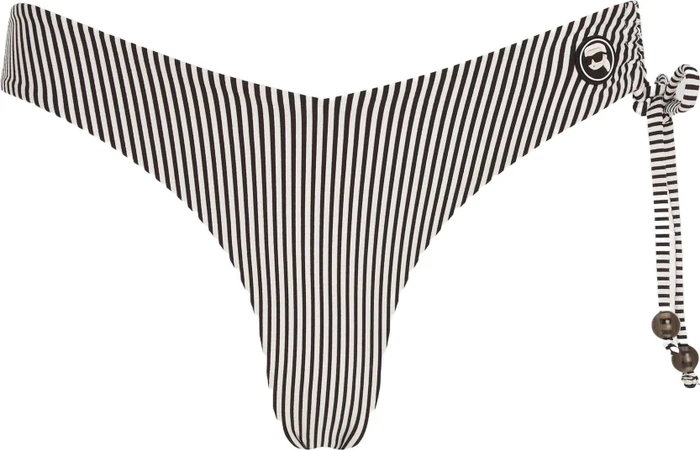 Karl Lagerfeld Ikon Striped Bikini-Hose weiß/schwarz (Damen)