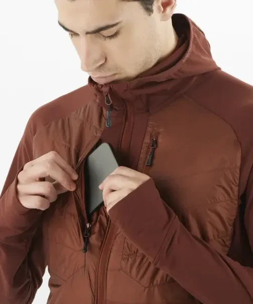 Salomon Elixir Hybrid Hooded Funktionsjacke rum raisin (Herren)