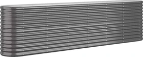 vidaXL Stahl Hochbeet oval 260x40cm anthrazit