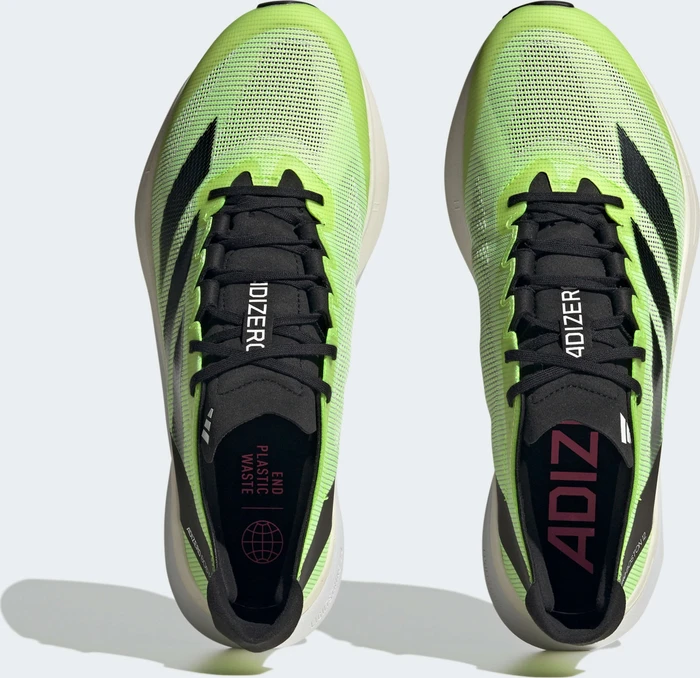 adidas Adizero Boston 12 cloud white/core black/lucid lemon (Herren)