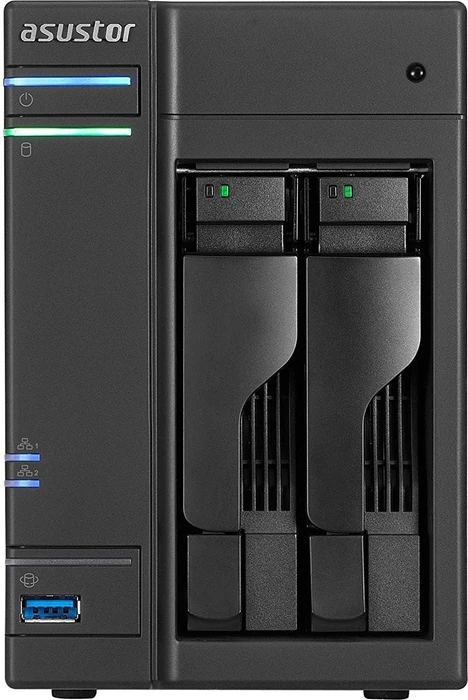 Asustor AS6302T, 2GB RAM, 2x RJ-45 1000Base-T, 1x USB-C 3.0