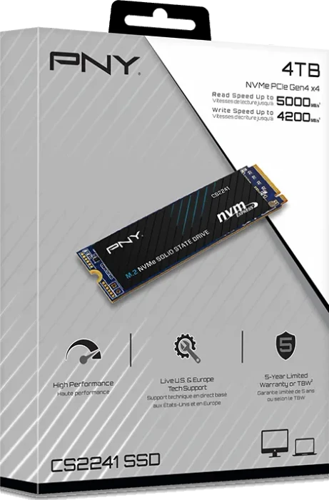 PNY CS2241 4TB, M.2 2280 / M-Key / PCIe 4.0 x4