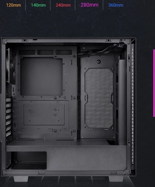 Thermaltake Divider 300 TG, schwarz, Glasfenster