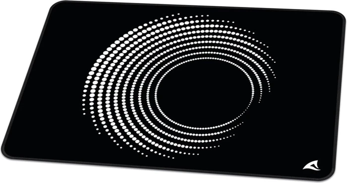 Sharkoon Skiller SGP35 D3, Mouse Mat L, 355x255mm, Dots In A Circle schwarz/weiß