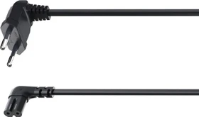 Hama Euro-Netzkabel gewinkelt/gewinkelt, 5m schwarz (00118023)
