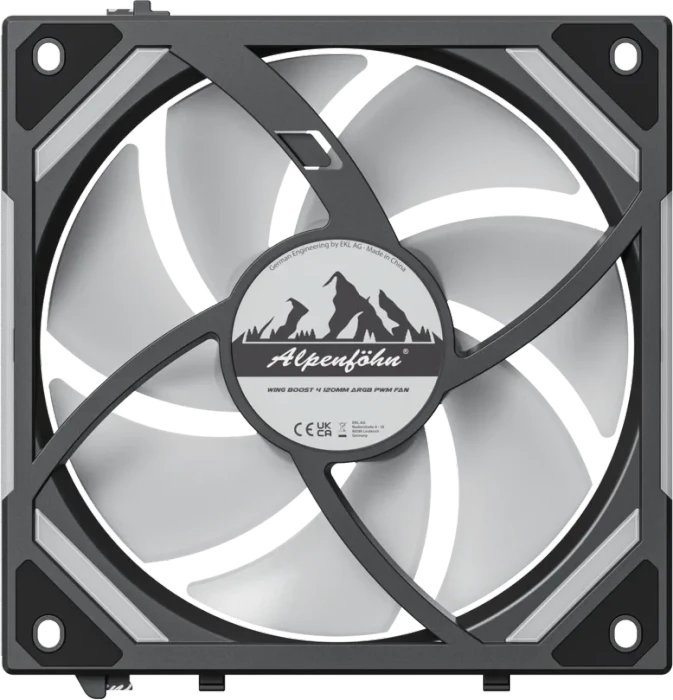 Alpenföhn Wing Boost 4, schwarz, 120mm