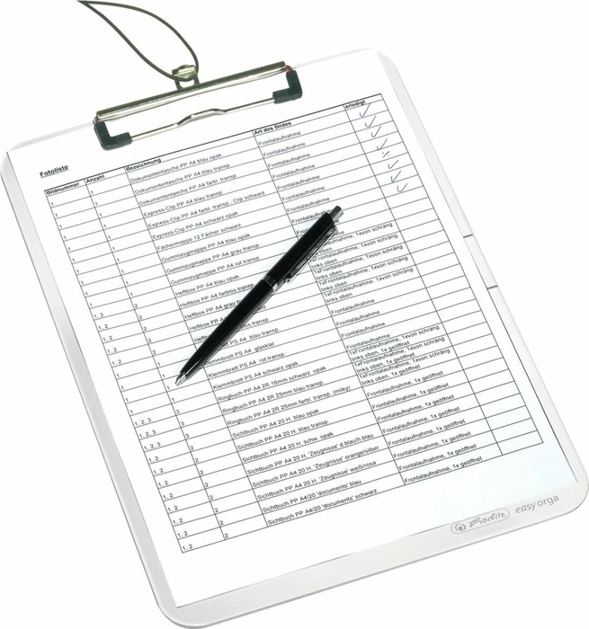 Herlitz easy orga to go Klemmbrett, A4, transparent